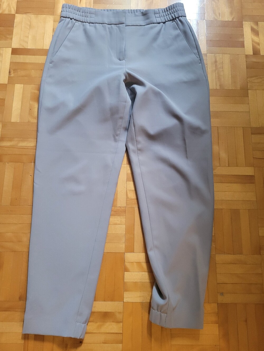 WomenCasual Stretch Tapered Pants in Light Cream